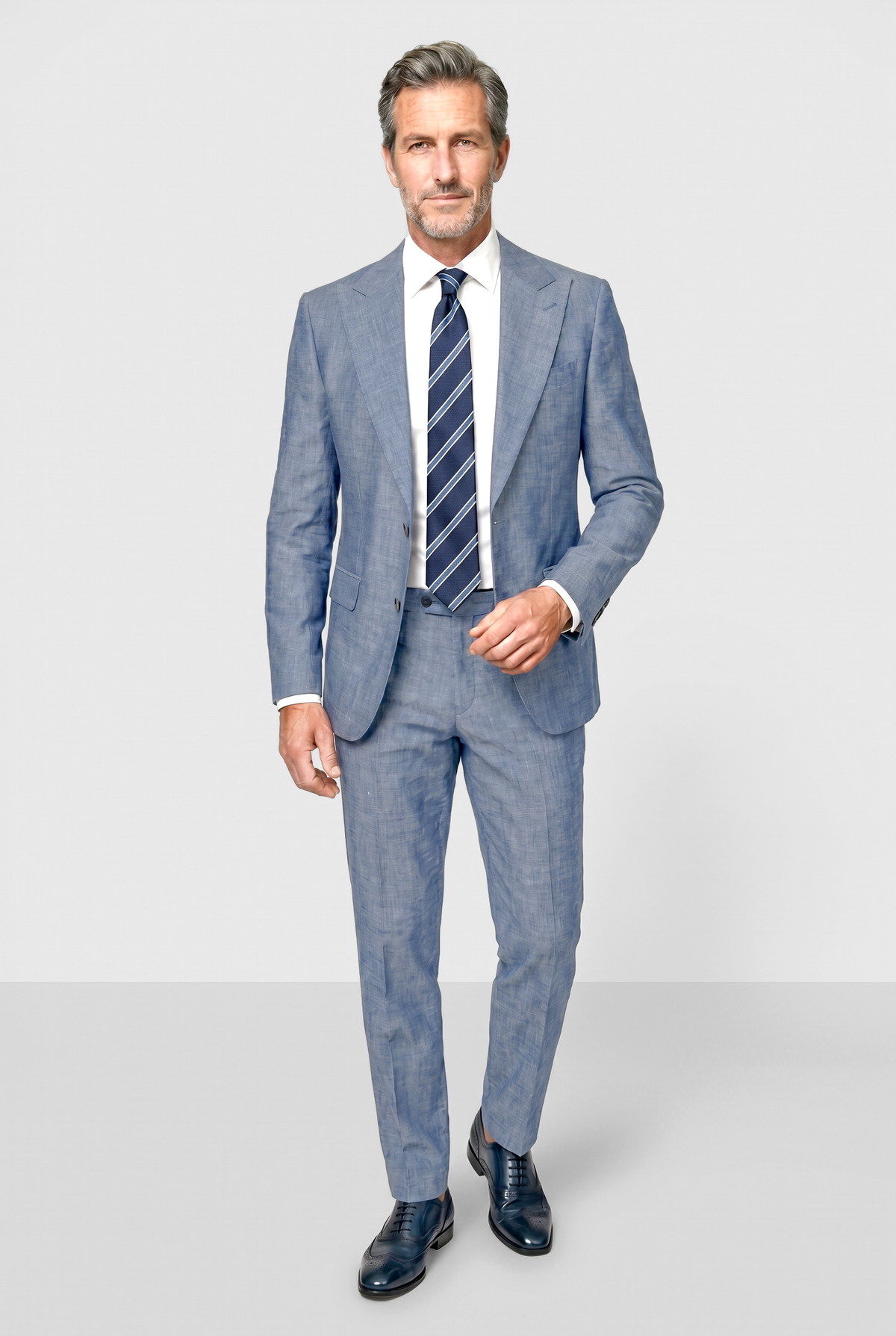Solbiati Linen Suit - Sky Blue