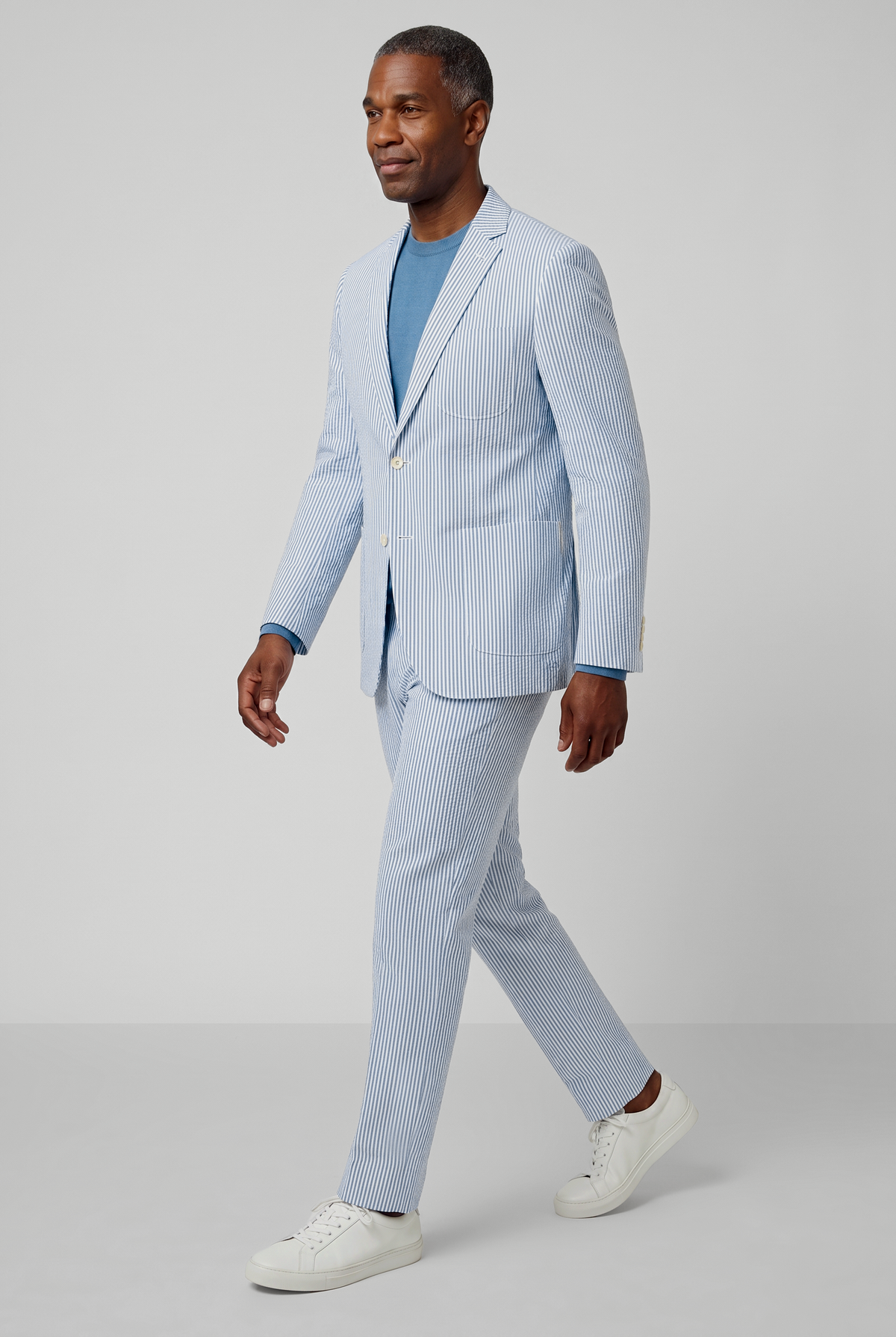 Classic Seersucker Suit - Light Blue