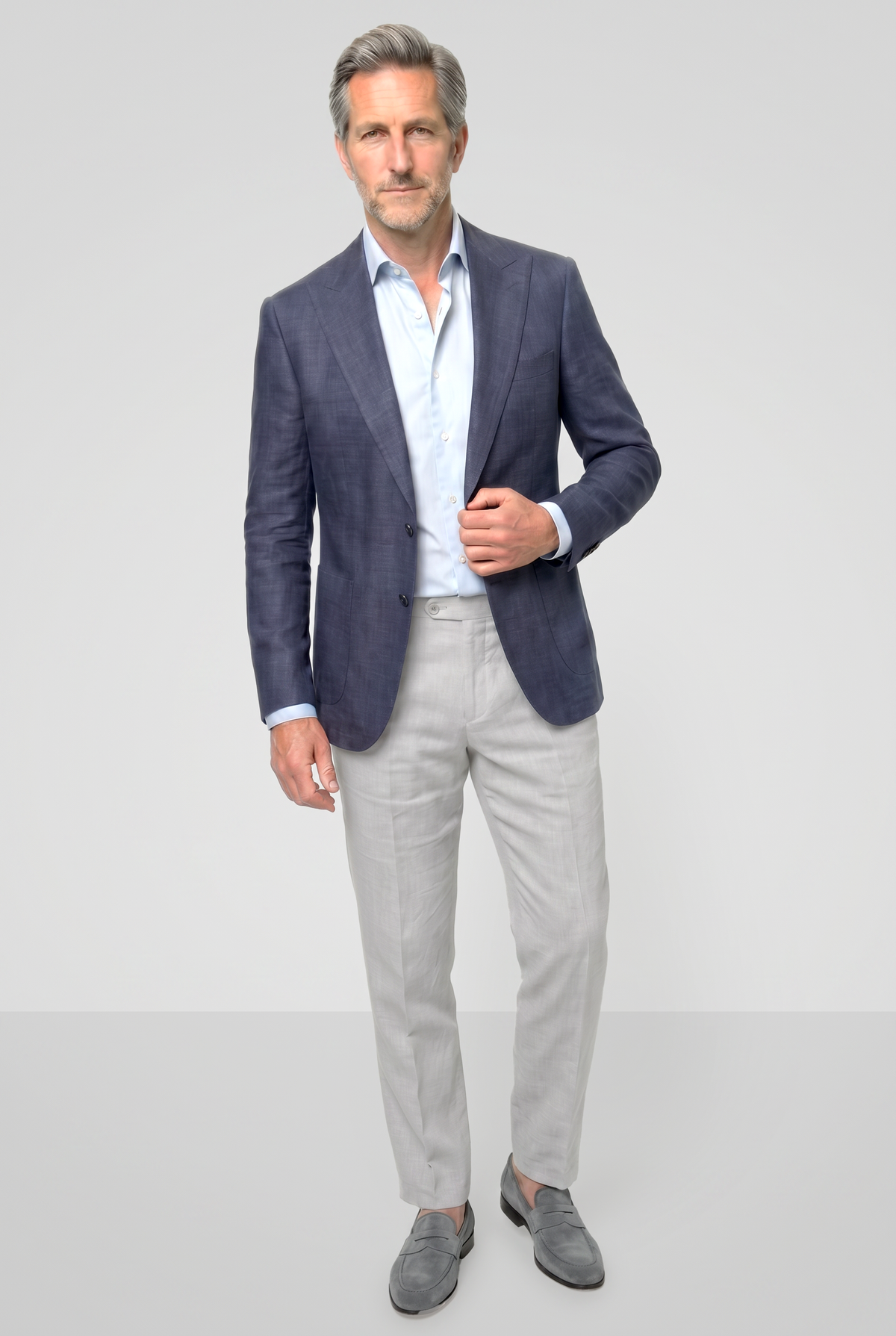 Solbiati Linen Blazer - Royal Blue