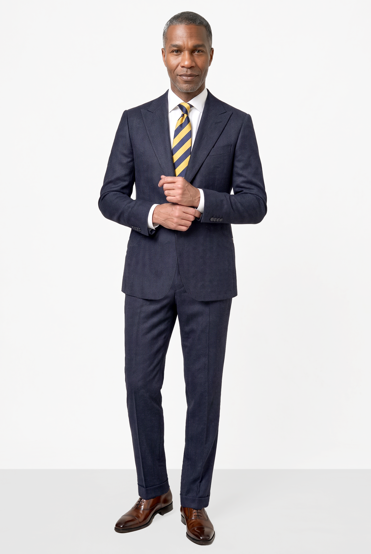 English Herringbone Suit — French Blue
