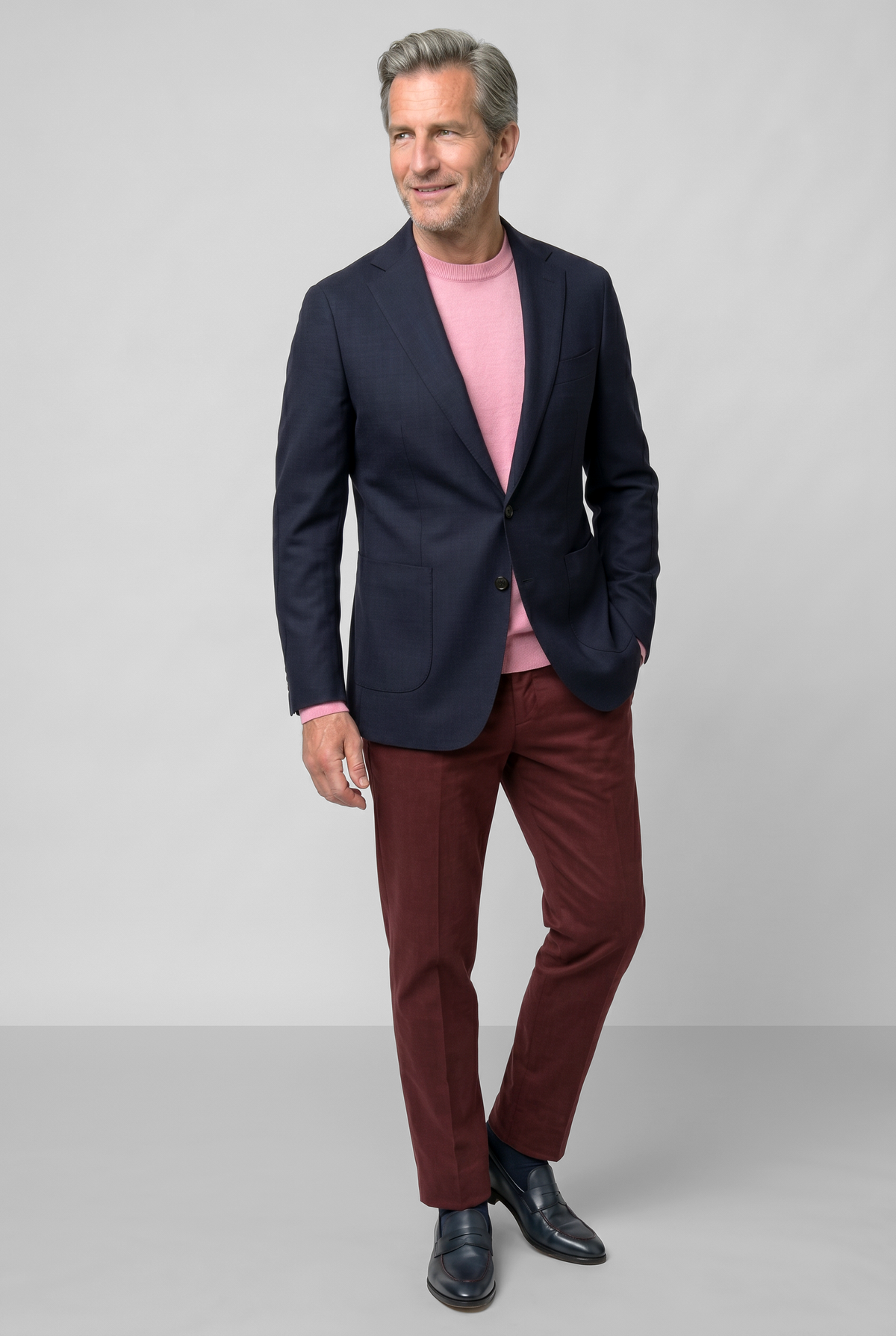 English Cotton Blazer - Navy