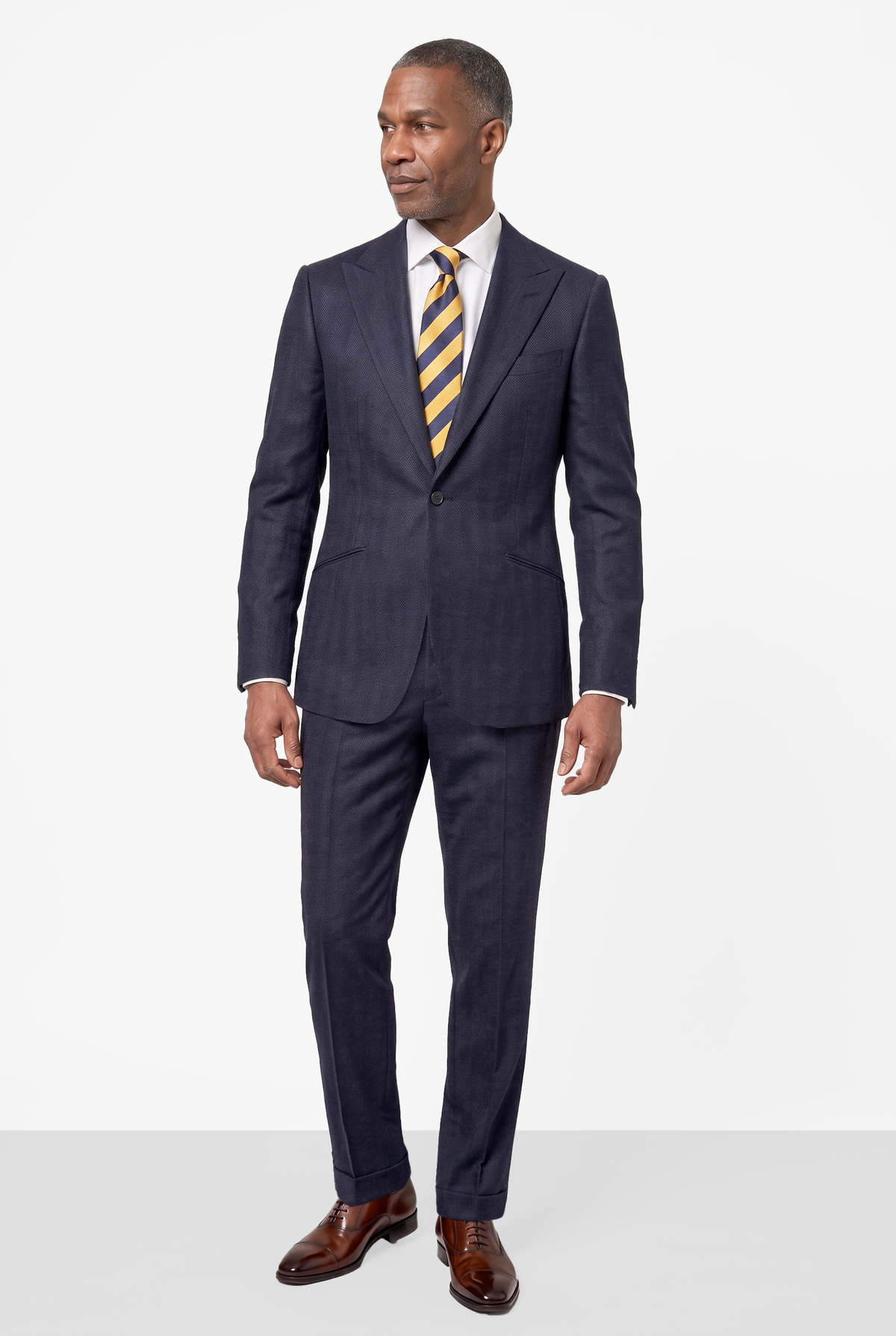 English Herringbone Suit — French Blue