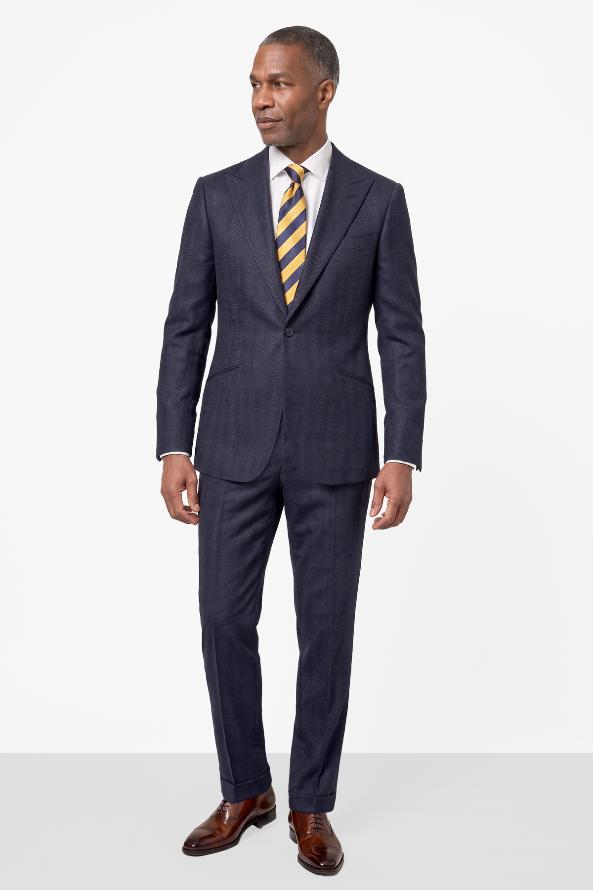 English Herringbone Suit — French Blue