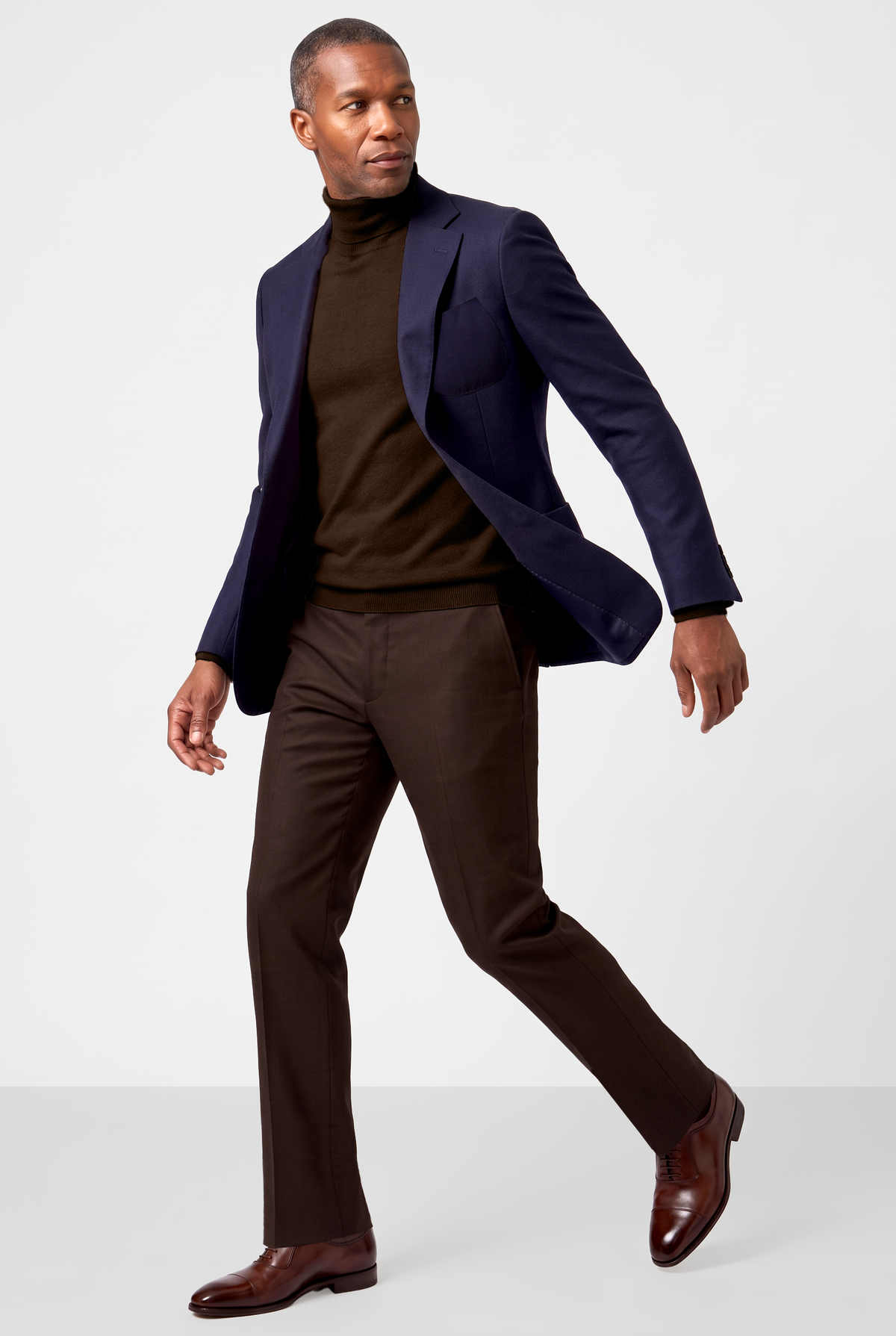 Italian Hopsack Blazer — Midnight Navy