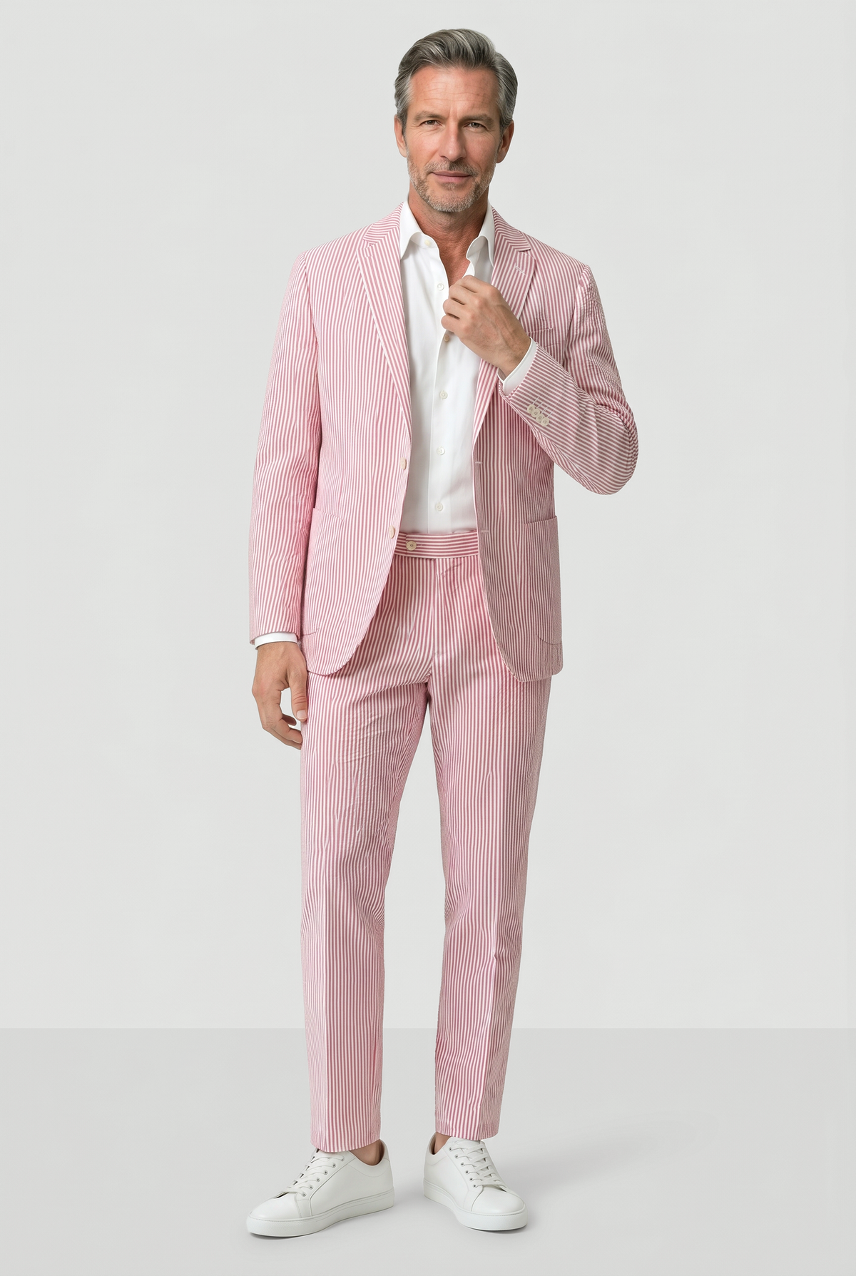 Classic Seersucker Suit - Pink