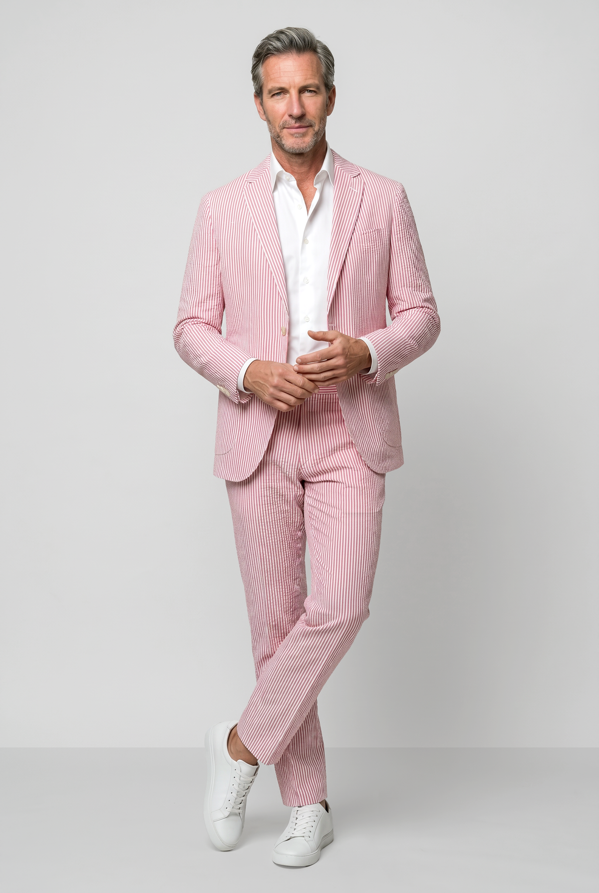 Classic Seersucker Suit - Pink