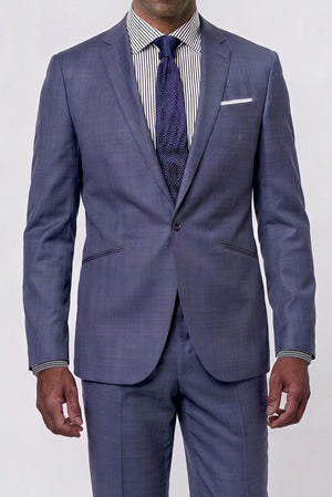 Italian 130's Flat Weave — Indigo Blue