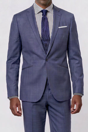 Italian 130's Flat Weave — Indigo Blue