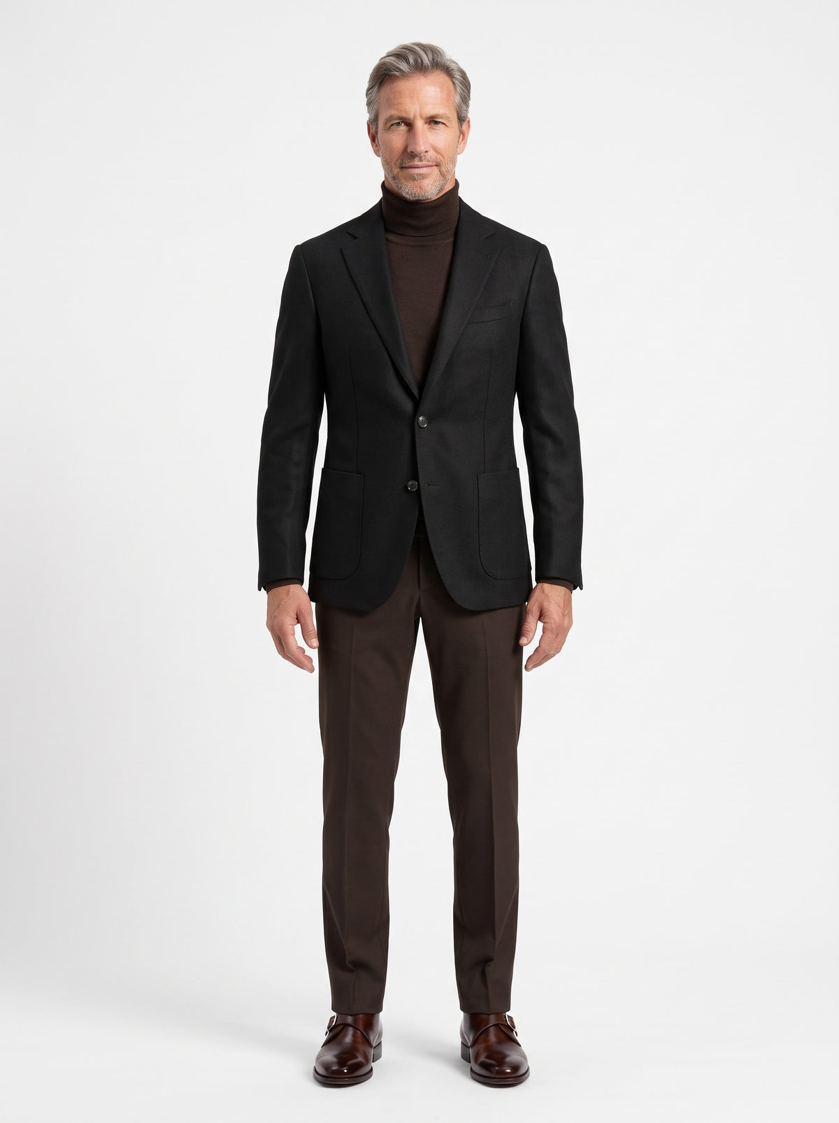 Italian Hopsack Blazer — Midnight Navy