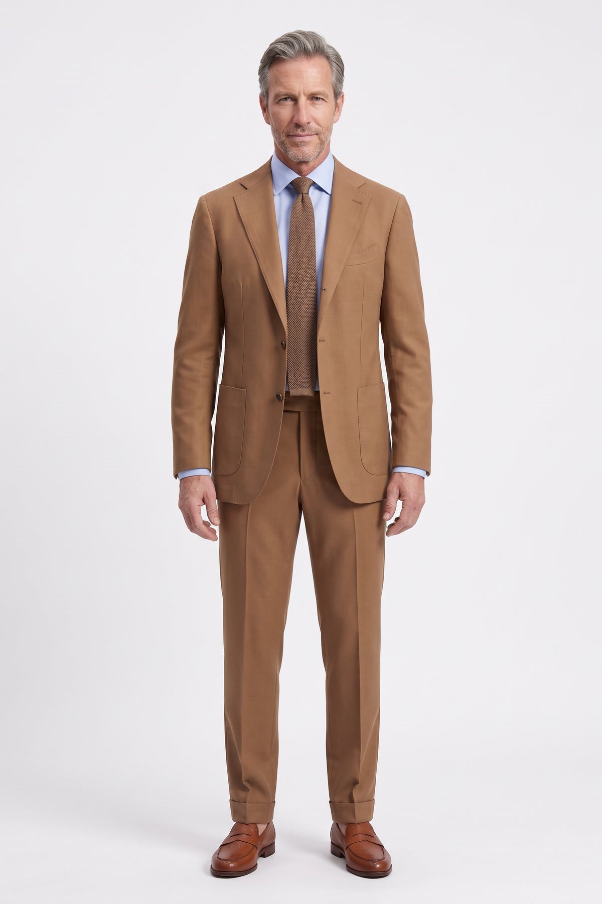 Dugdale English Earth Tone Cool Wool Suit — Golden Lovat