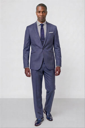 Italian 130's Flat Weave — Indigo Blue