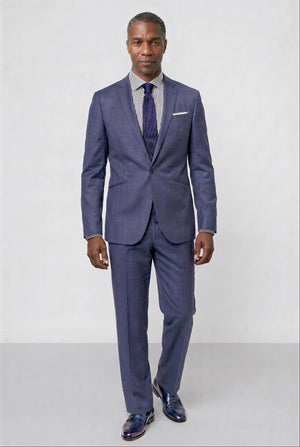 Italian 130's Flat Weave — Indigo Blue
