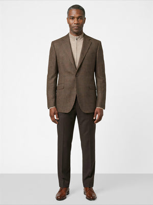 Dugdale Tropical Breeze Glencheck Blazer — Medium Brown