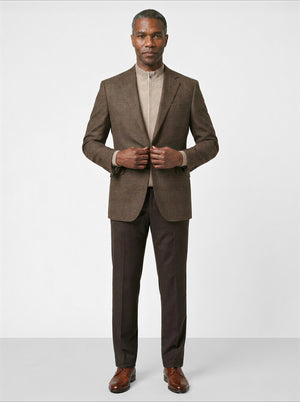 Dugdale Tropical Breeze Glencheck Blazer — Medium Brown