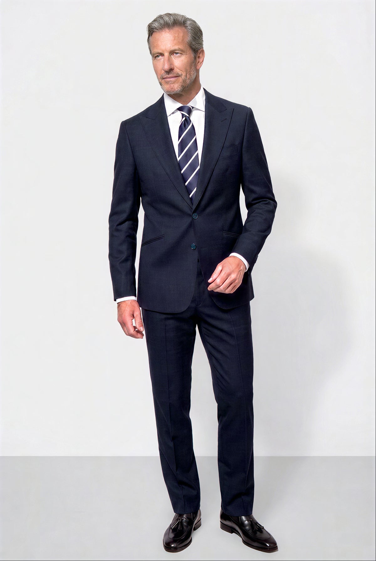 English Solid Mohair Suit — Royal Blue