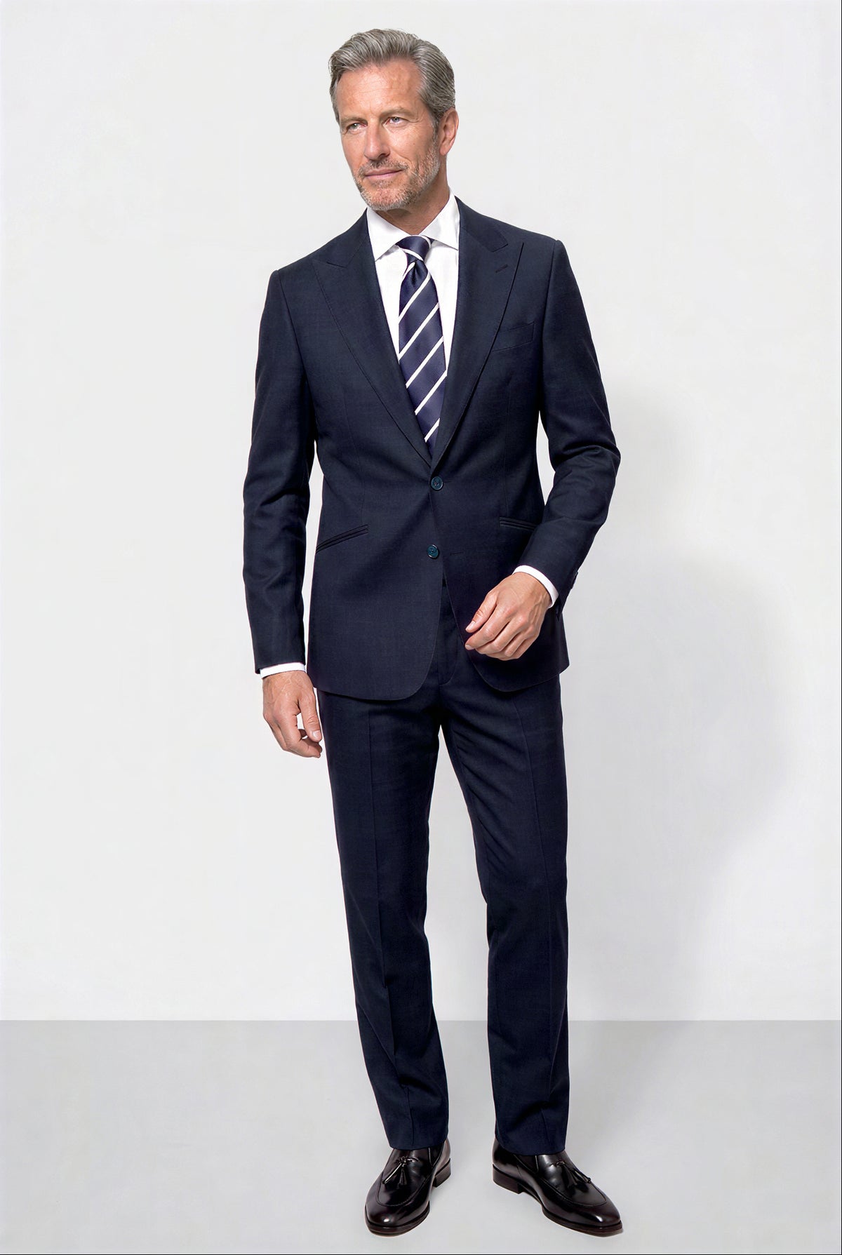 English Solid Mohair Suit — Royal Blue