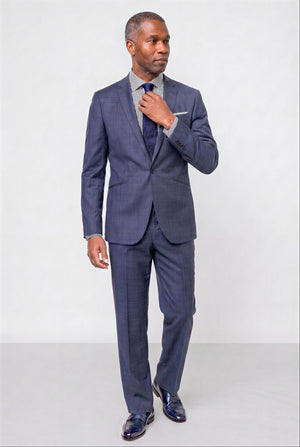 Italian 130's Flat Weave — Indigo Blue