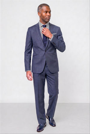 Italian 130's Flat Weave — Indigo Blue