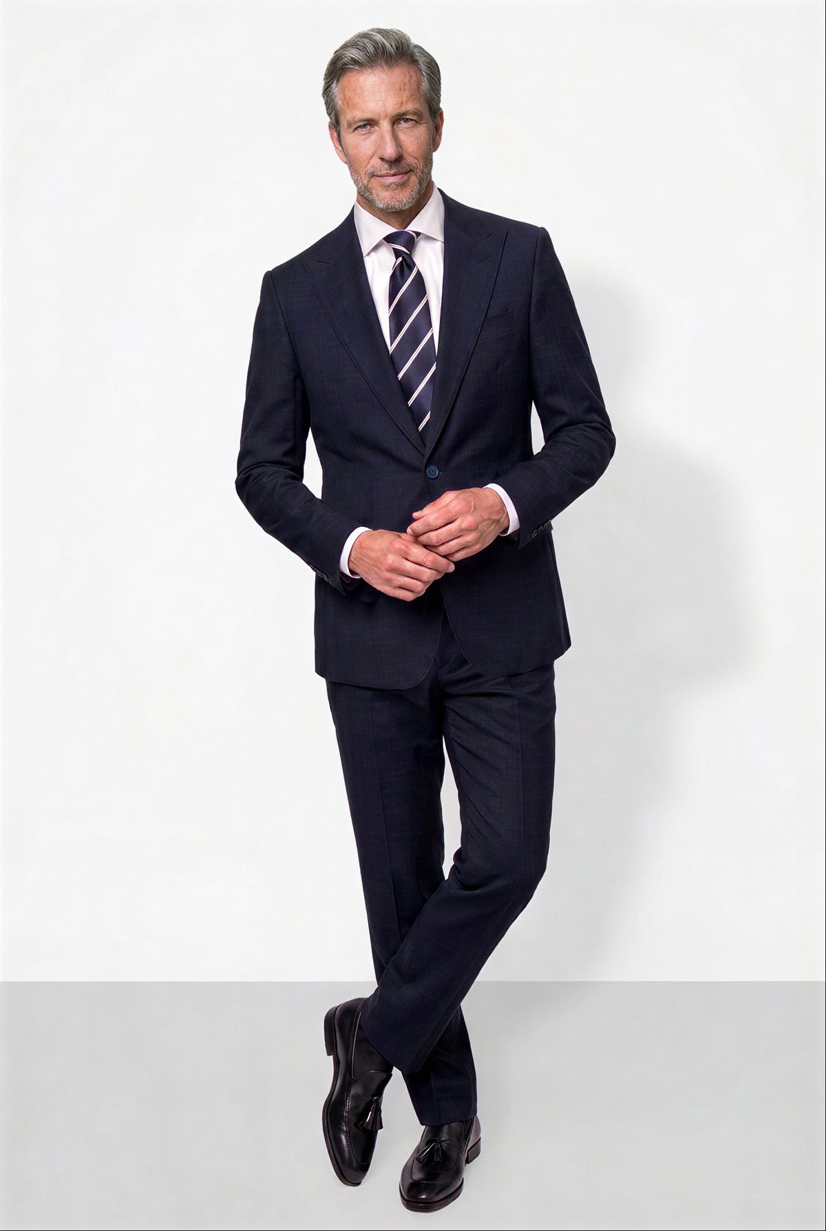 English Solid Mohair Suit — Royal Blue