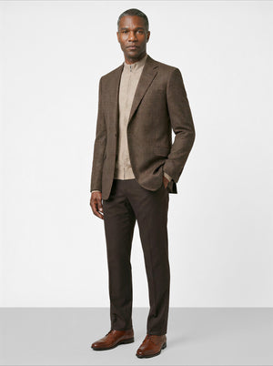 Dugdale Tropical Breeze Glencheck Blazer — Medium Brown