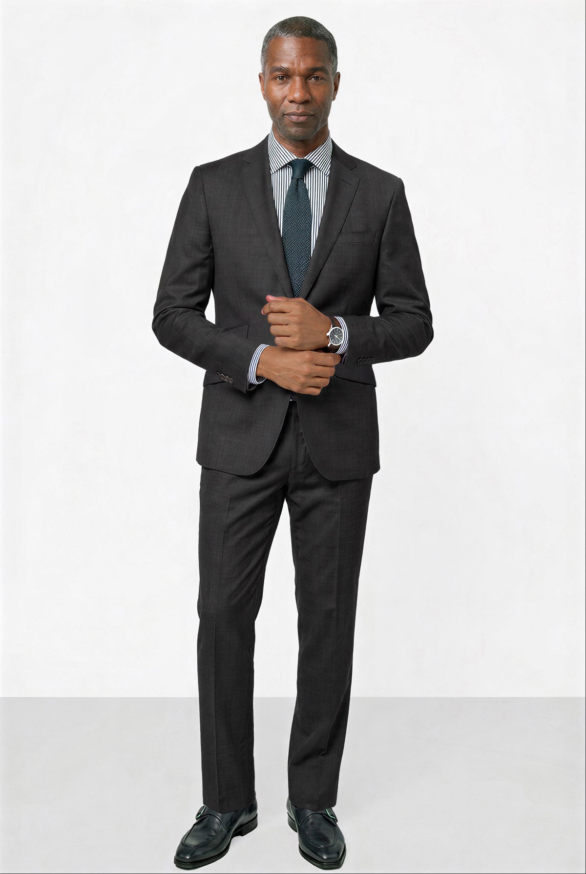 Italian 130's Flat Weave — Black