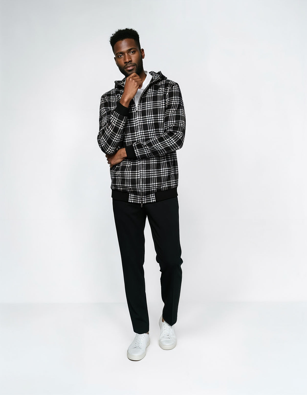 Bold Check Hoodie