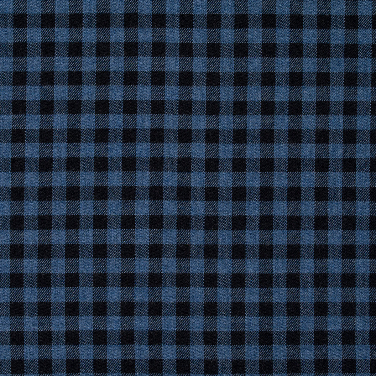 Blue and Black Gingham Flannel