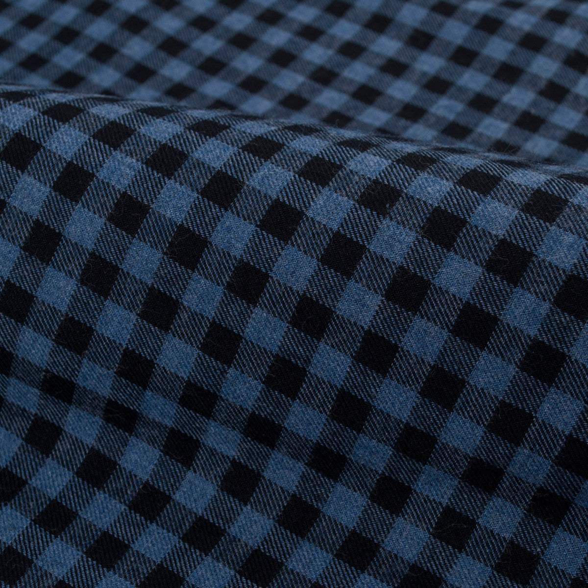 Blue and Black Gingham Flannel