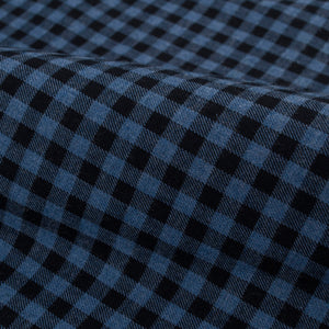 Blue and Black Gingham Flannel