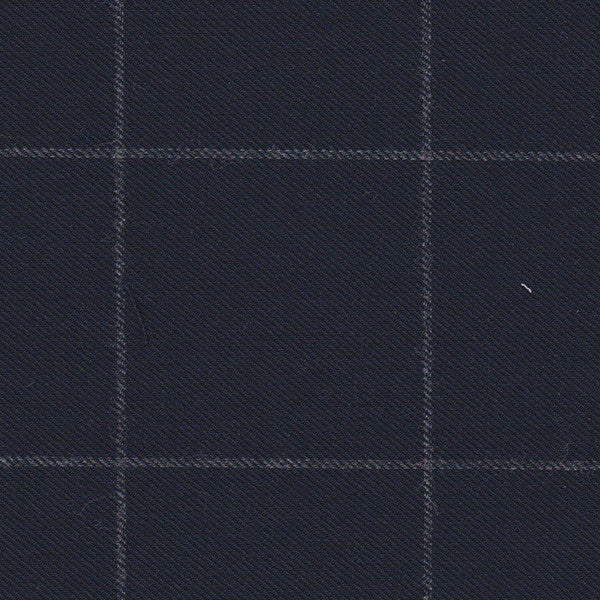 Navy and Grey Windowpane Flannel