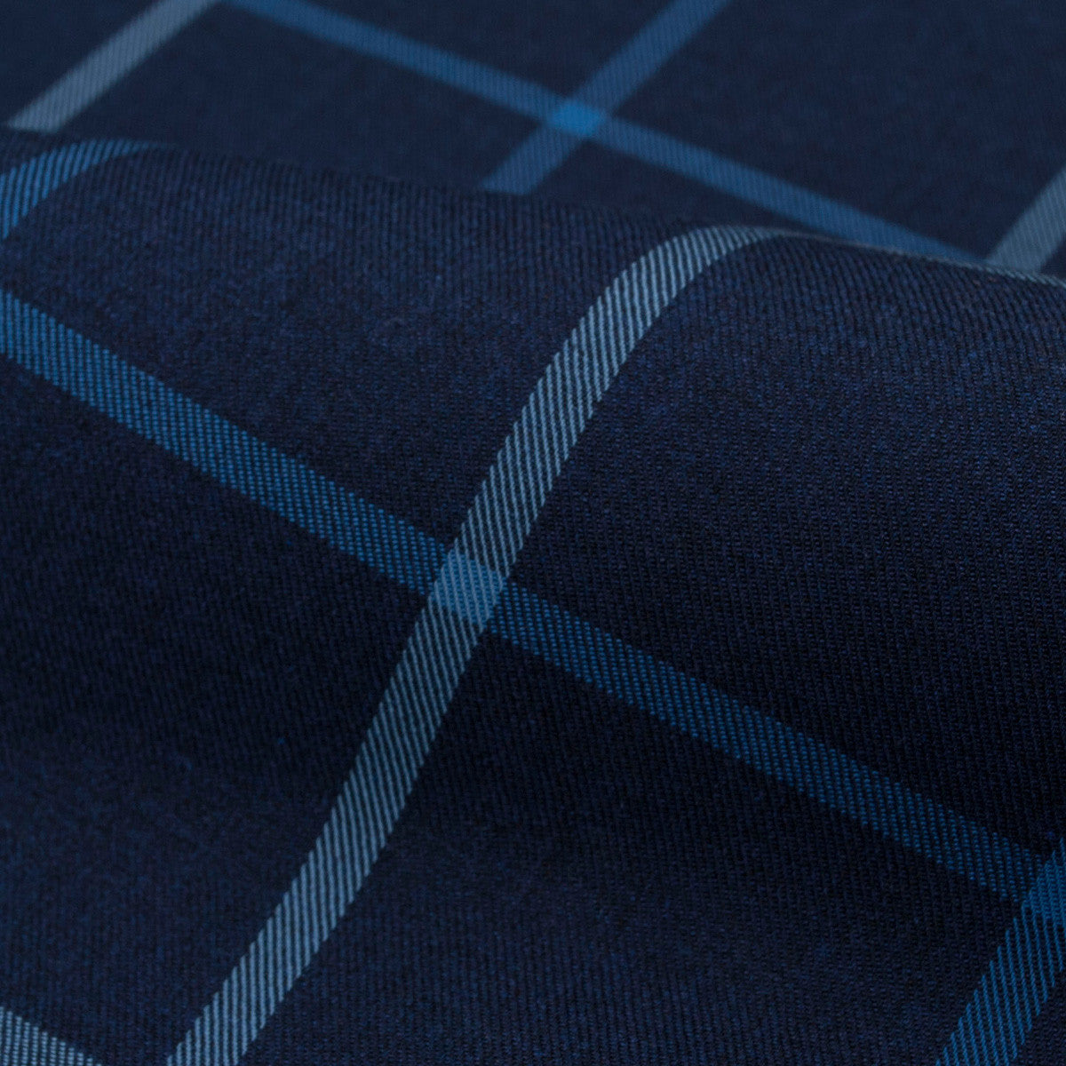 Navy and Lt Blue Brushed Flannel