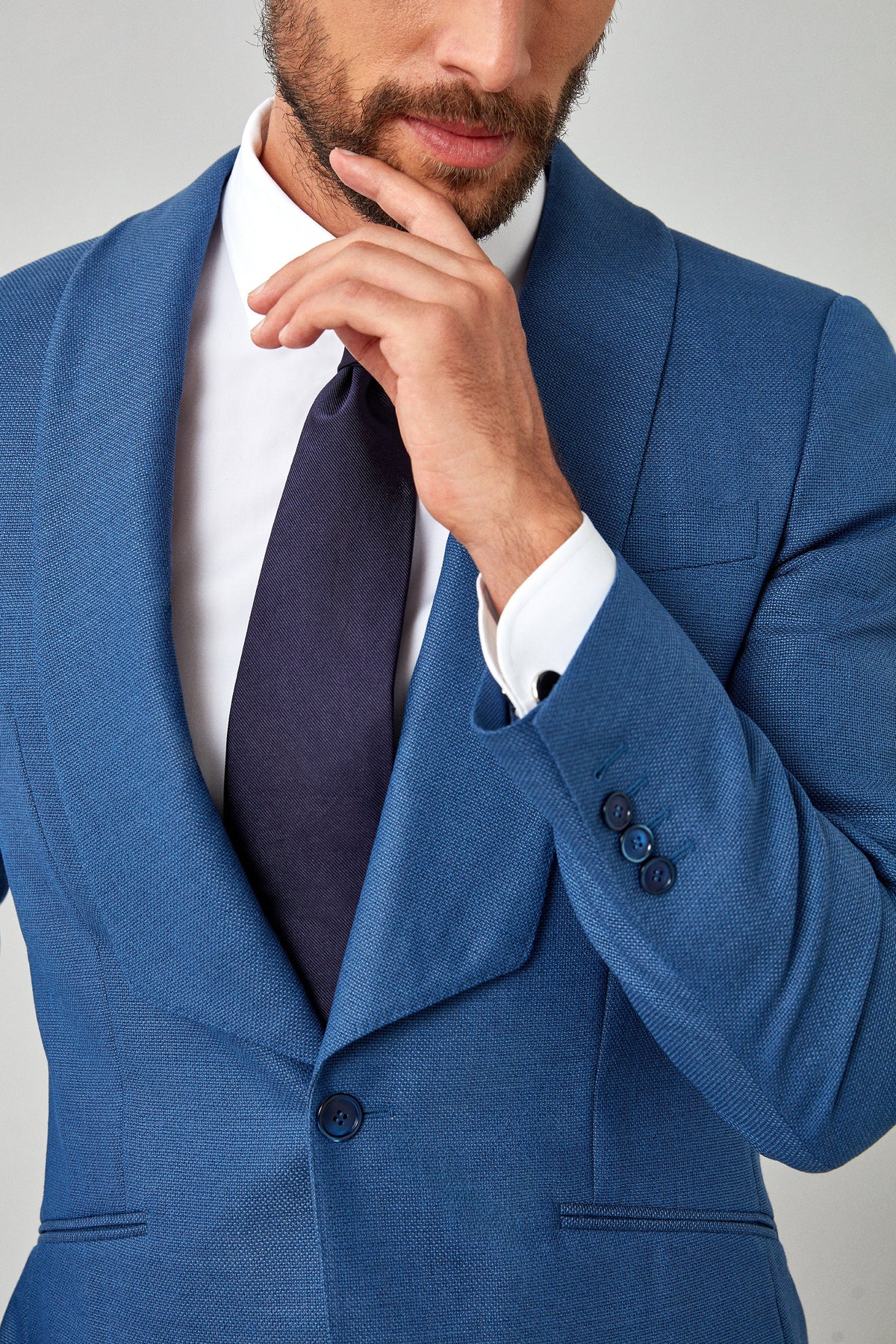 Solid Italian Basket Weave Dinner Jacket