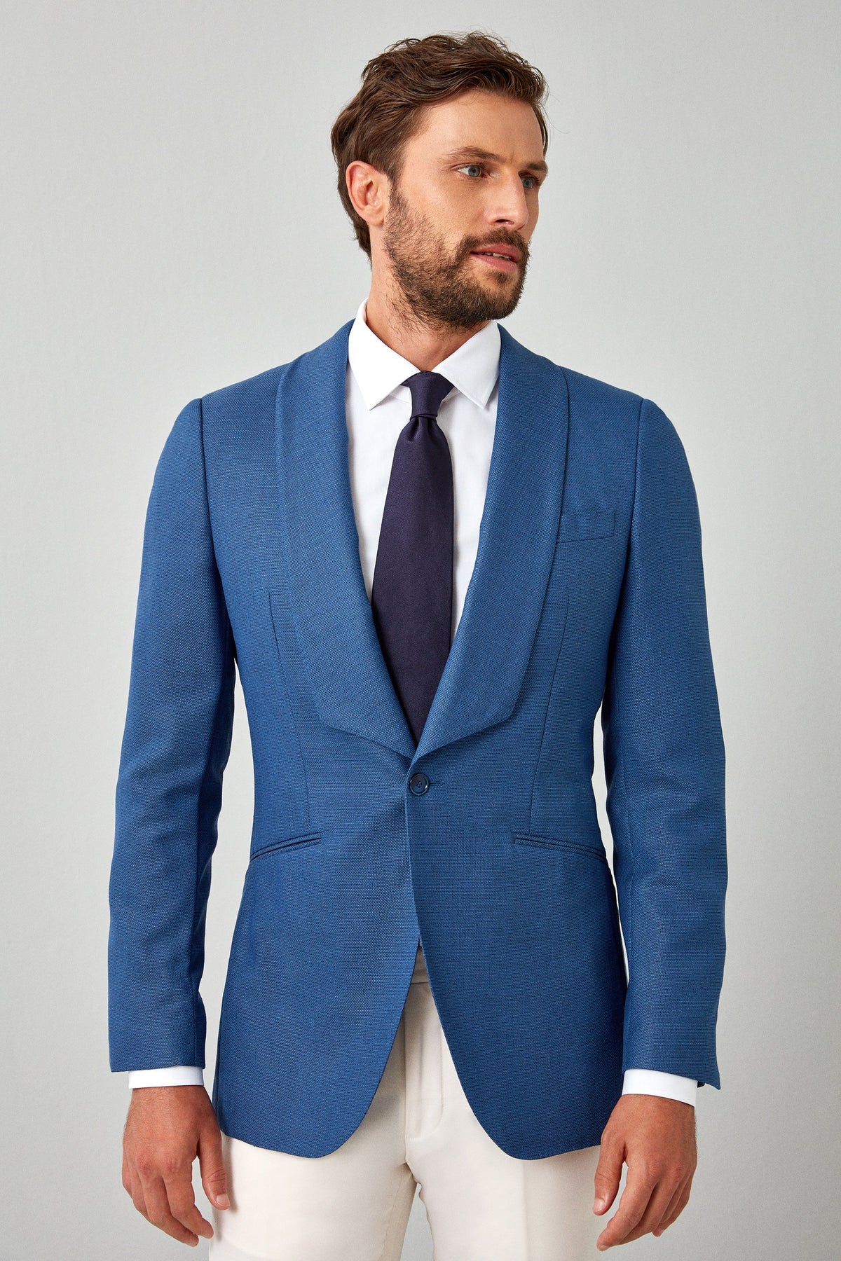 Solid Italian Basket Weave Dinner Jacket