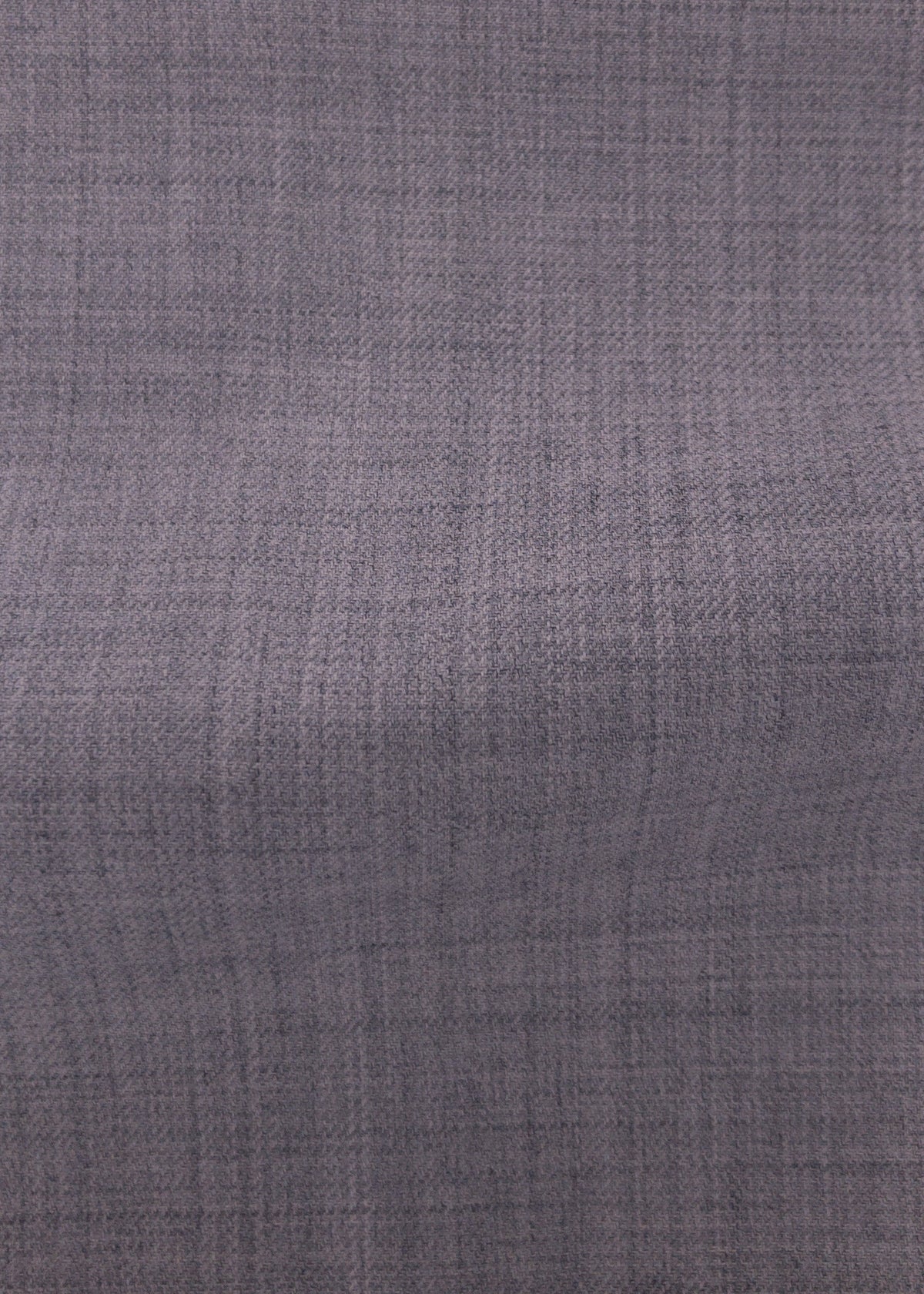 Gray Solid Worsted Plain Weave Trousers
