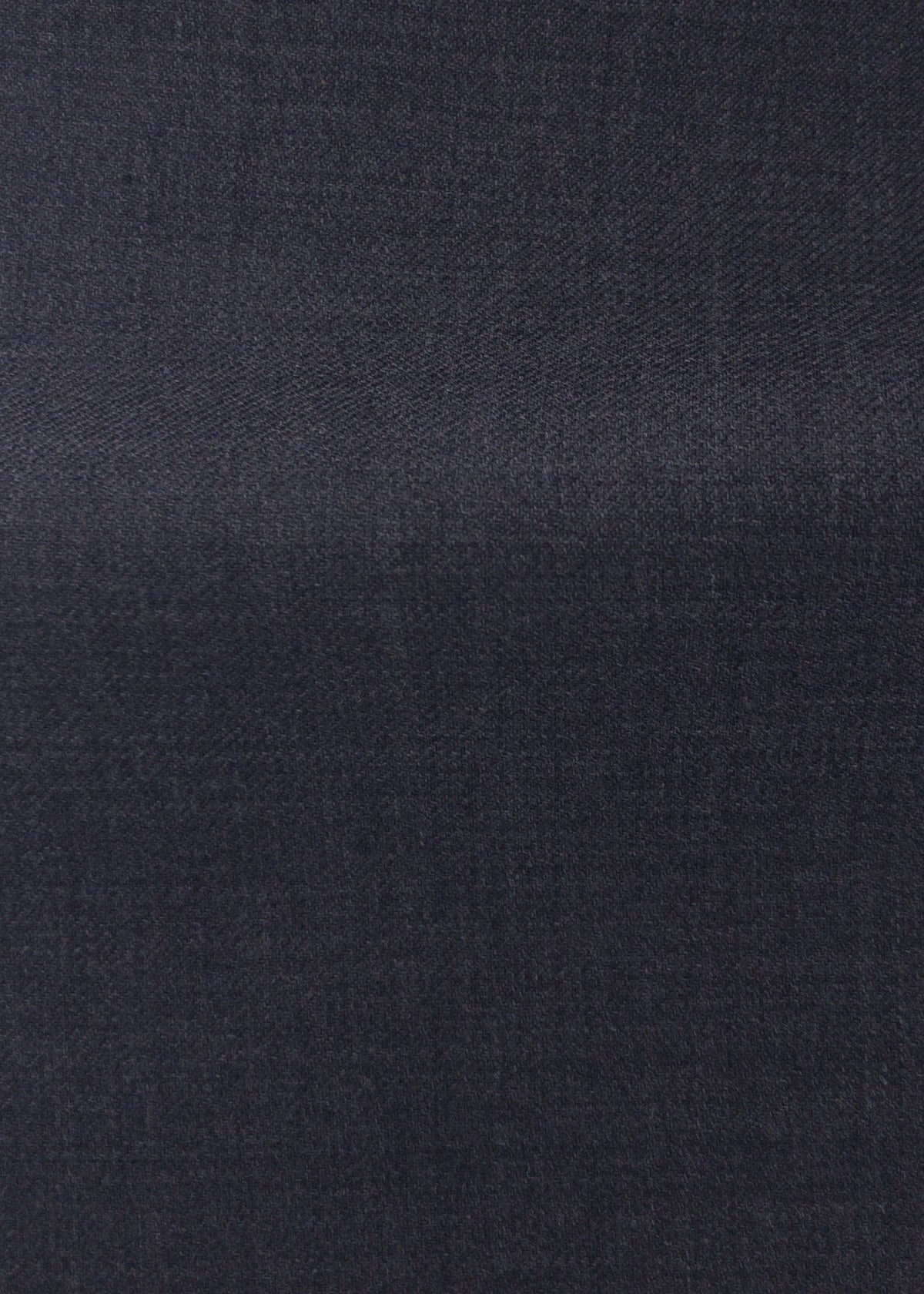 Gray Solid Worsted Plain Weave Trousers