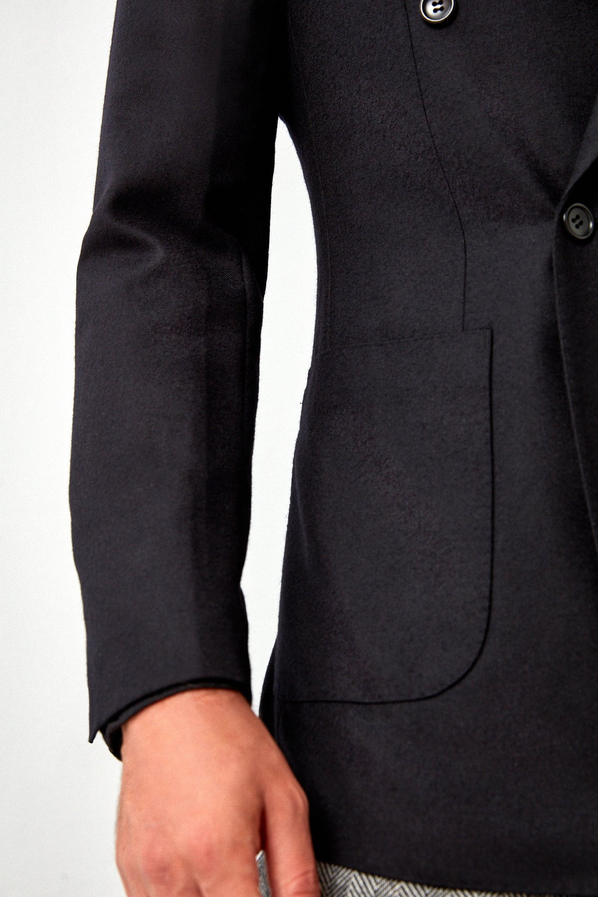 English Solid Flannel Blazer