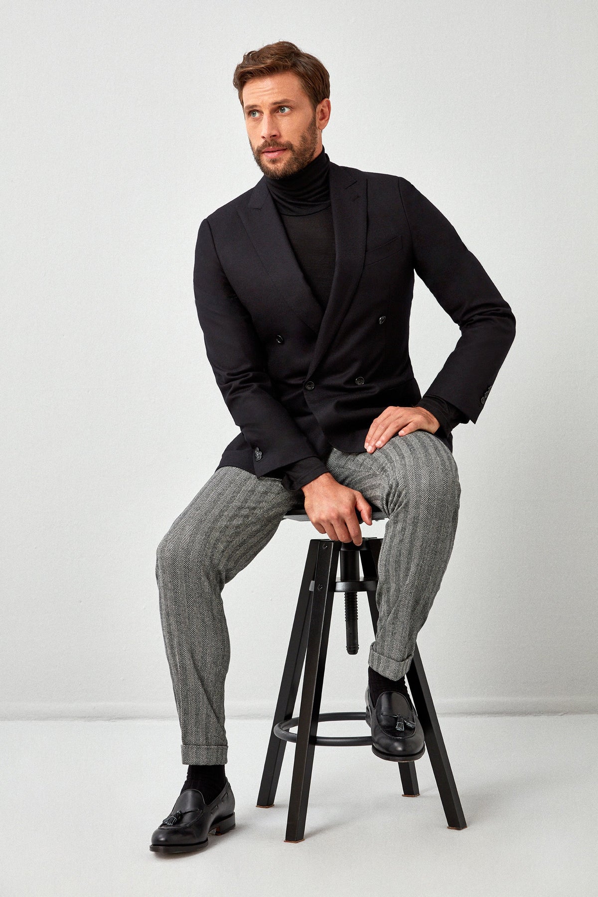 English Solid Flannel Blazer