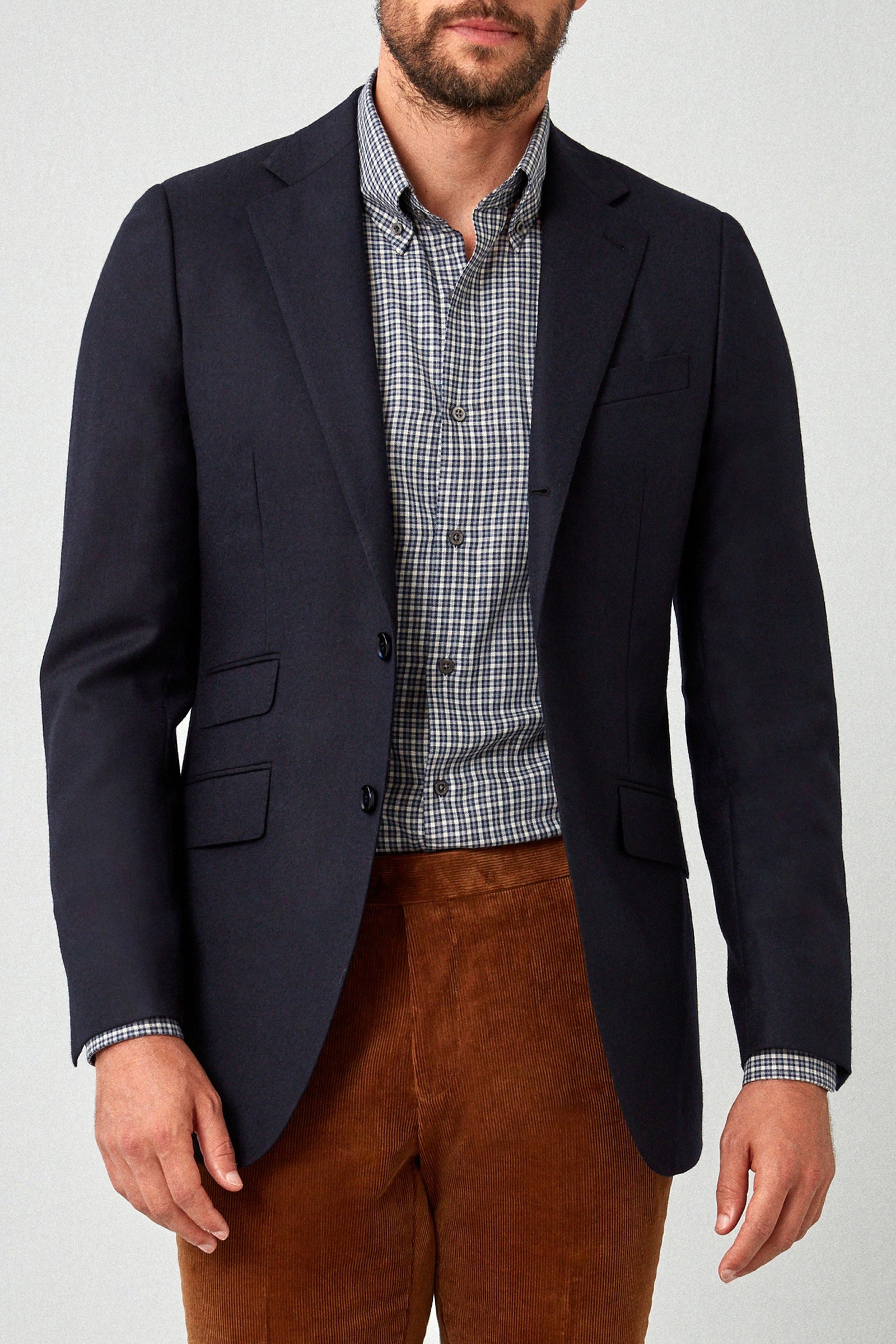 English Navy Flannel Blazer