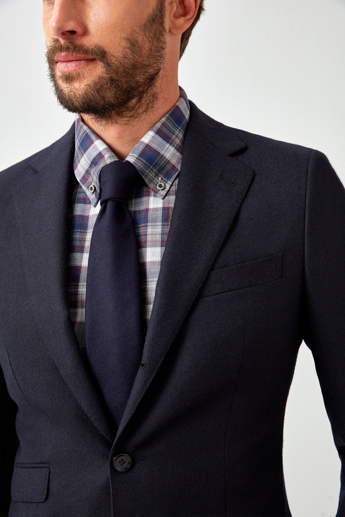 English Blue Flannel Suit
