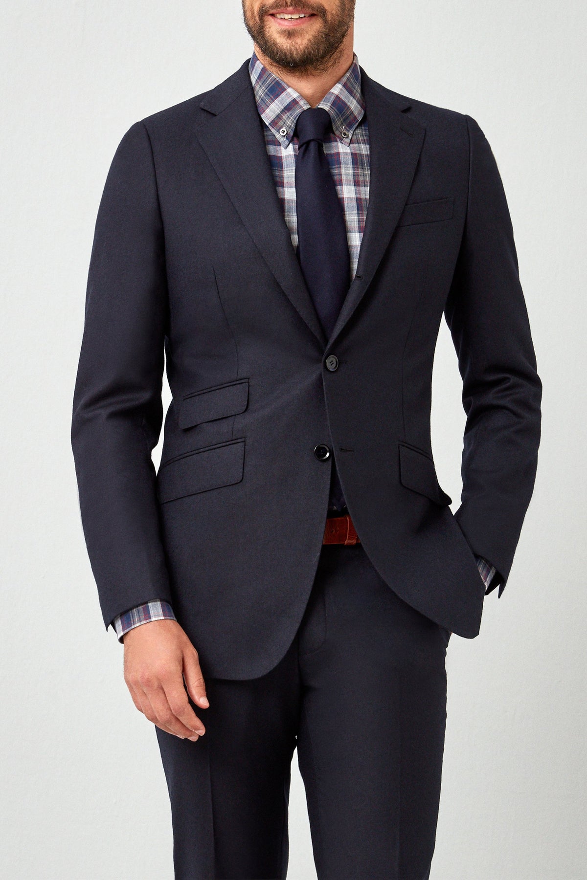English Blue Flannel Suit