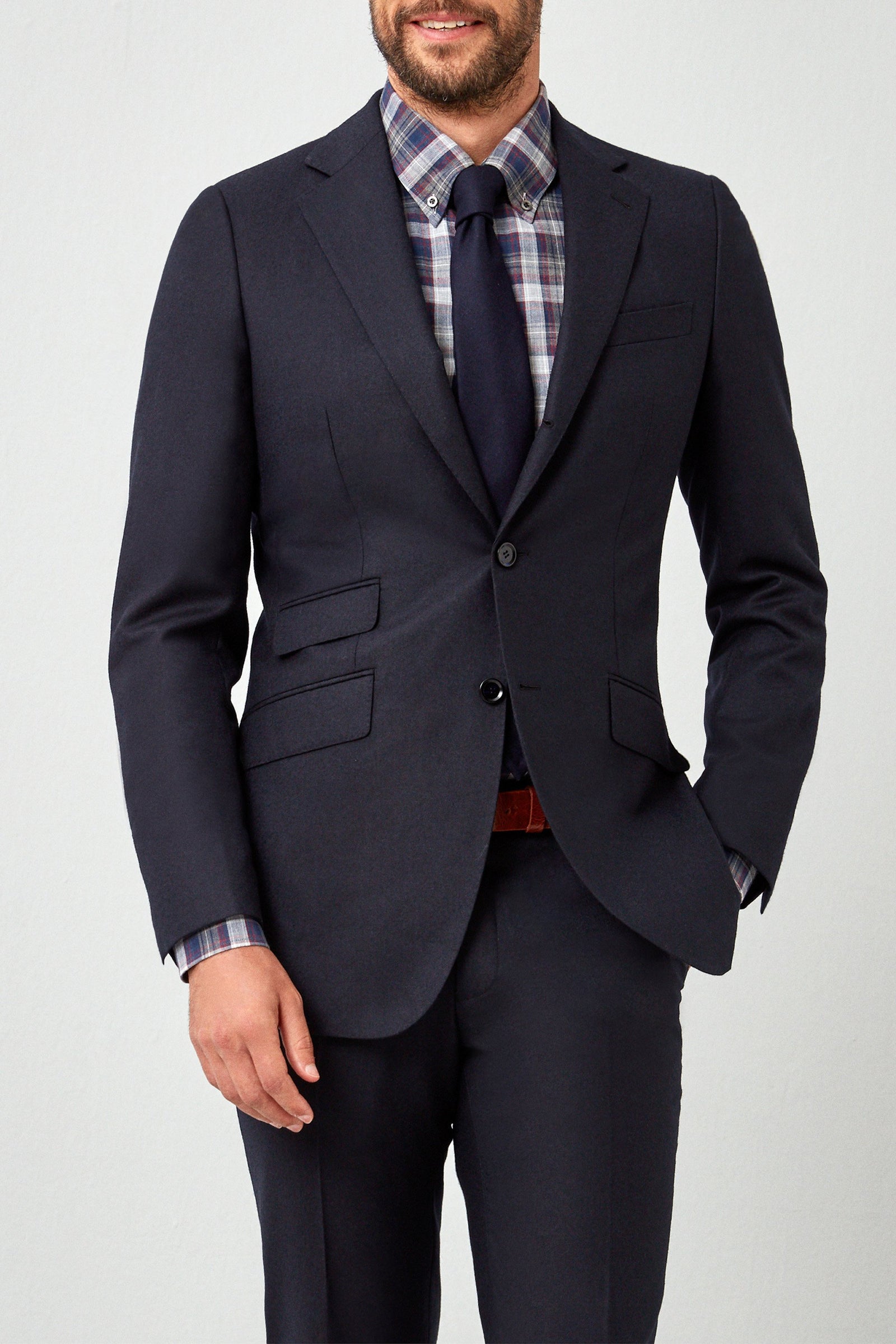 English Blue Flannel Suit