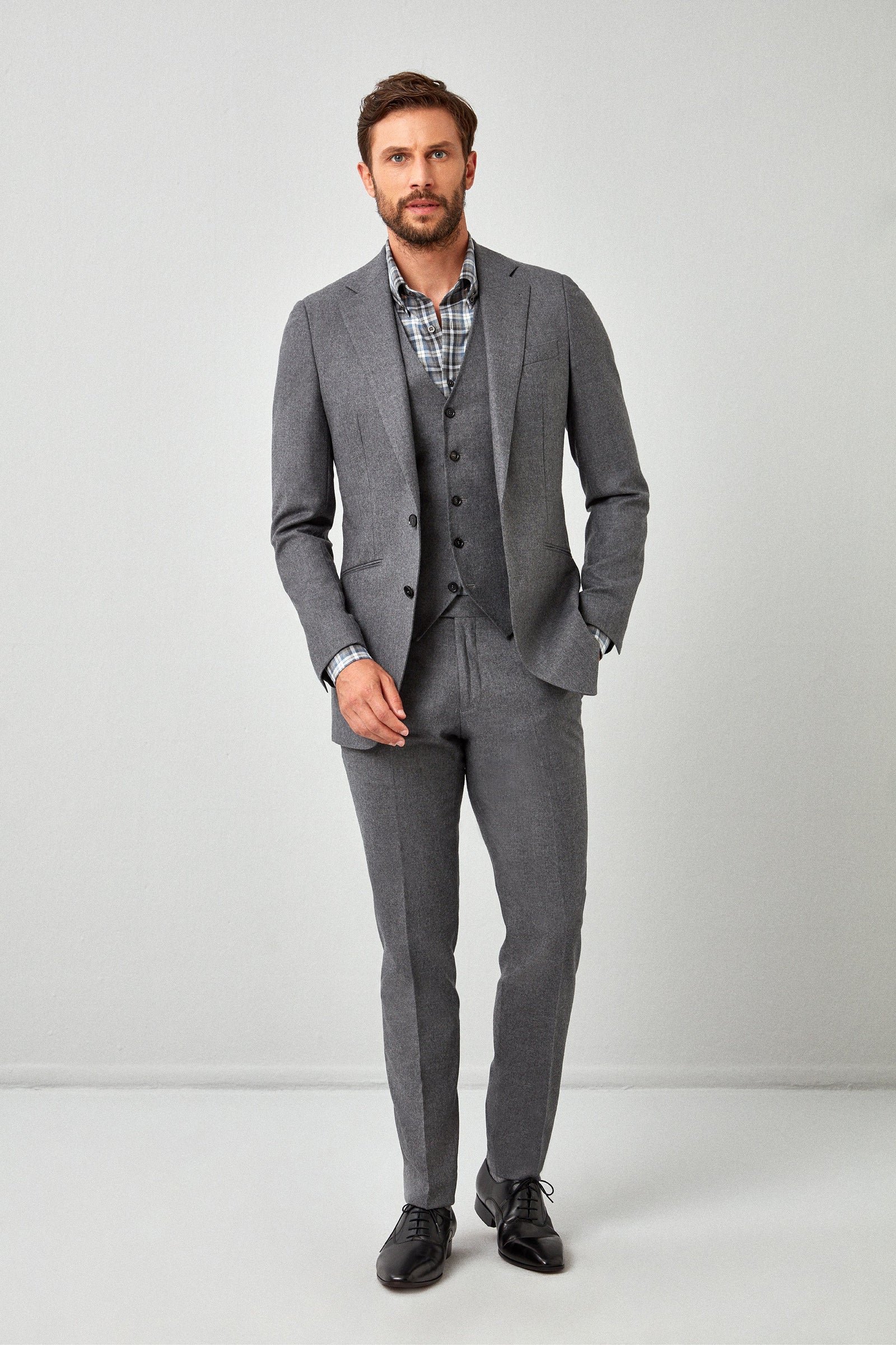 English Gray Flannel Trousers
