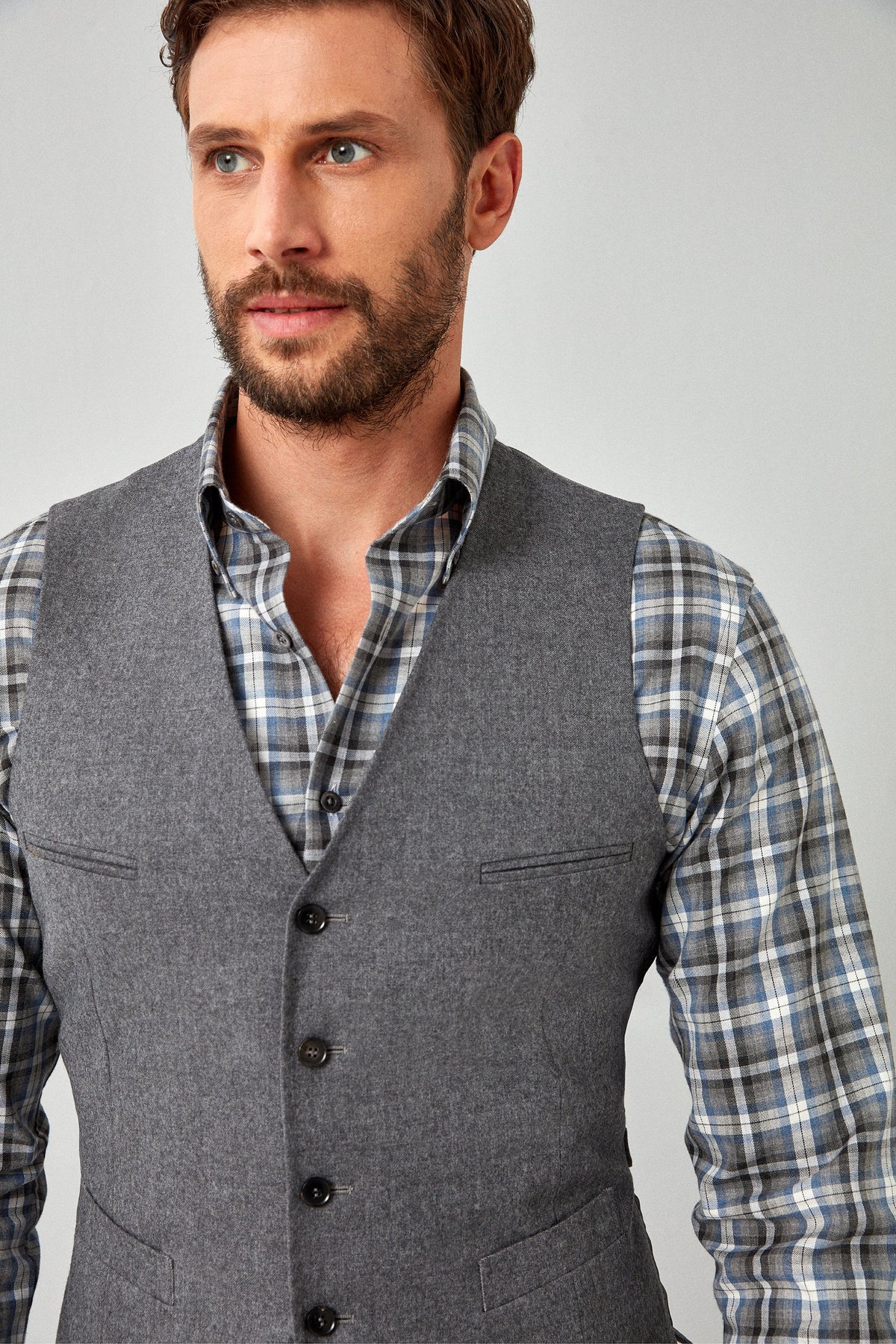 English Gray Flannel 3pc Suit
