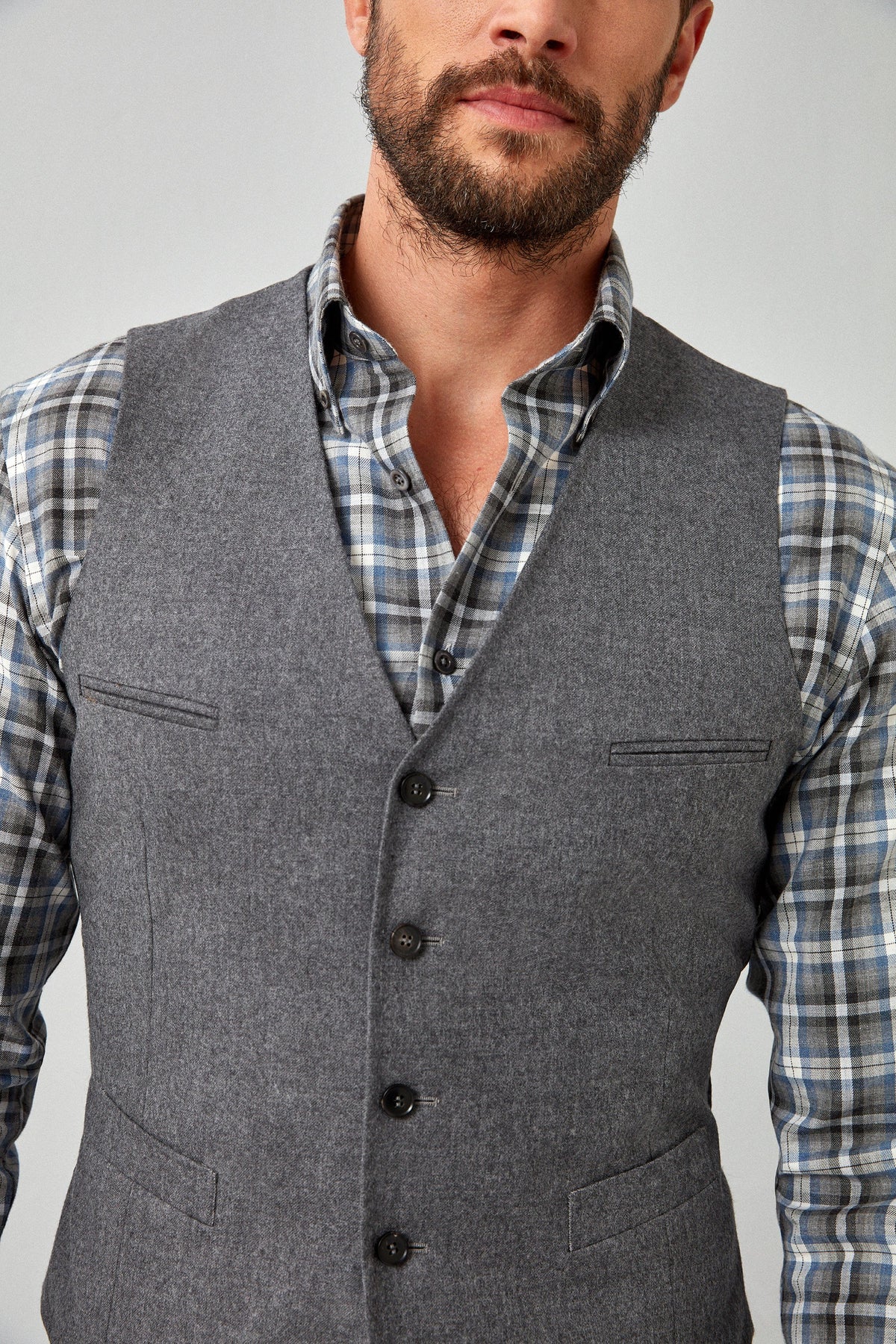 English Gray Flannel 3pc Suit