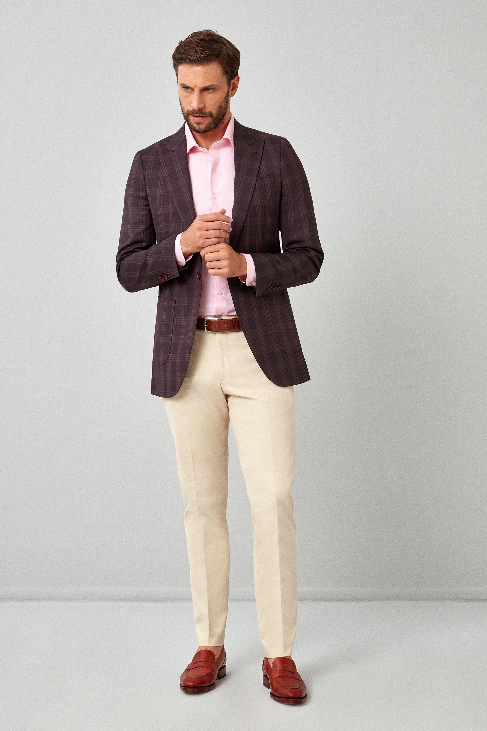 English Earth-Tone Cotton Trousers