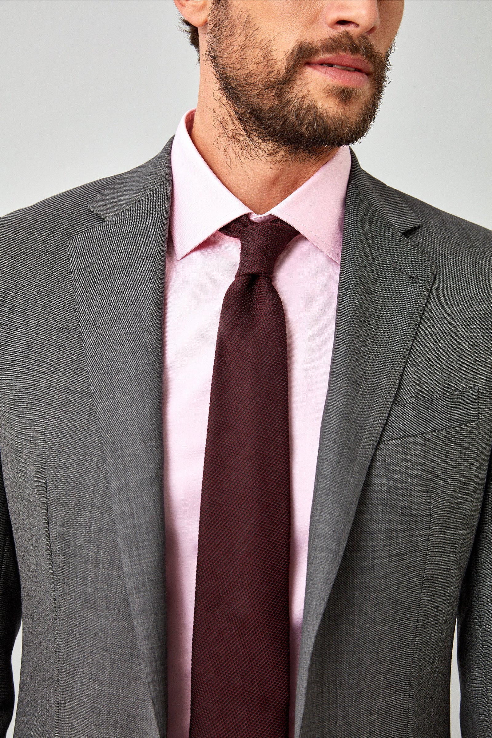 English Dugdale & Bros. Textured Weave Merino Wool Suit