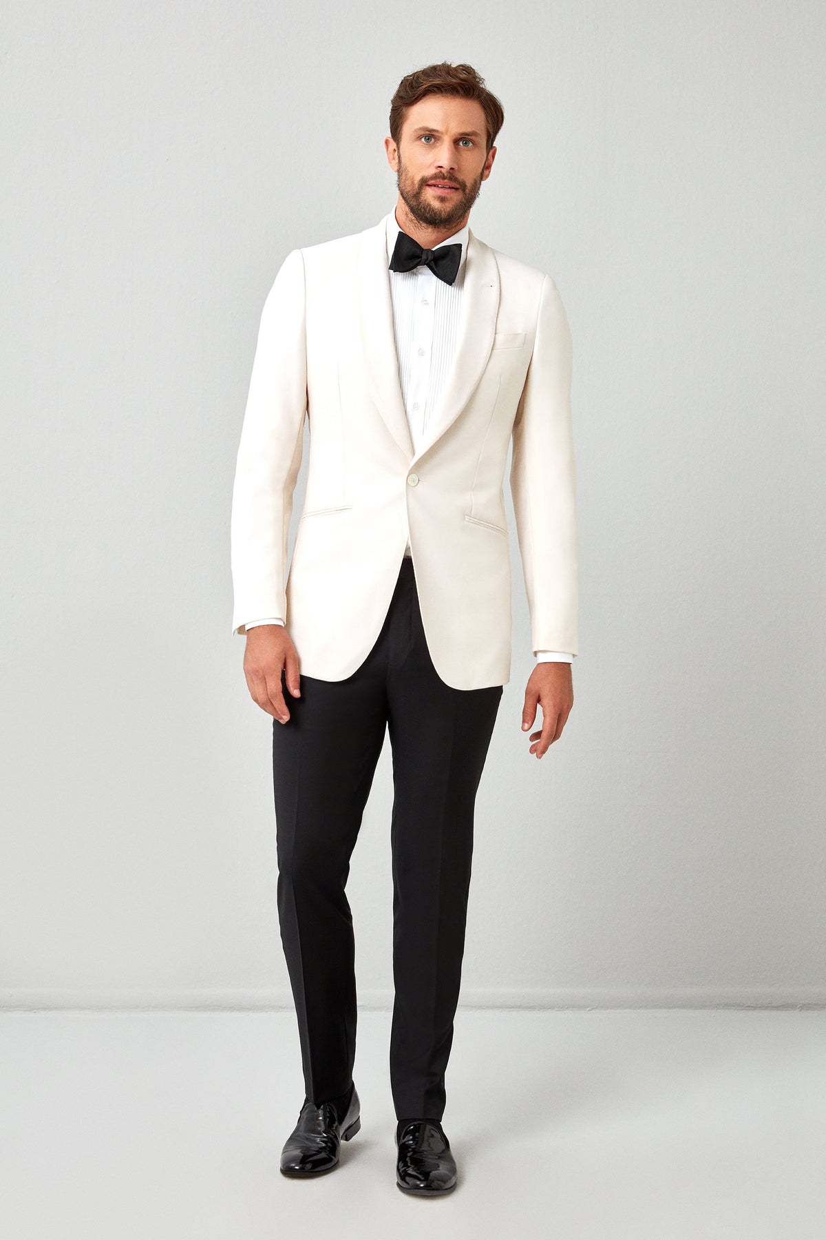 Wedding Suit For Men White Floral Double Breasted With Black Pants Blazer  Sets Wedding Groom Groomsmen Slim Fit 2 Piece Men Suit