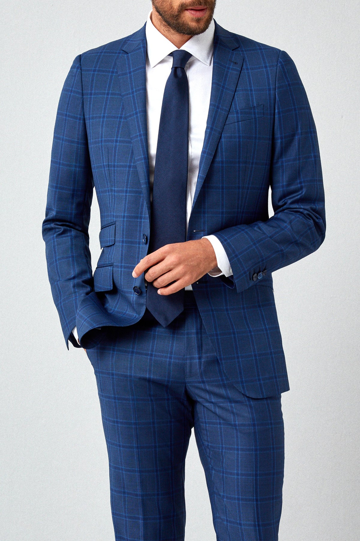 Bold Check 130s Suit