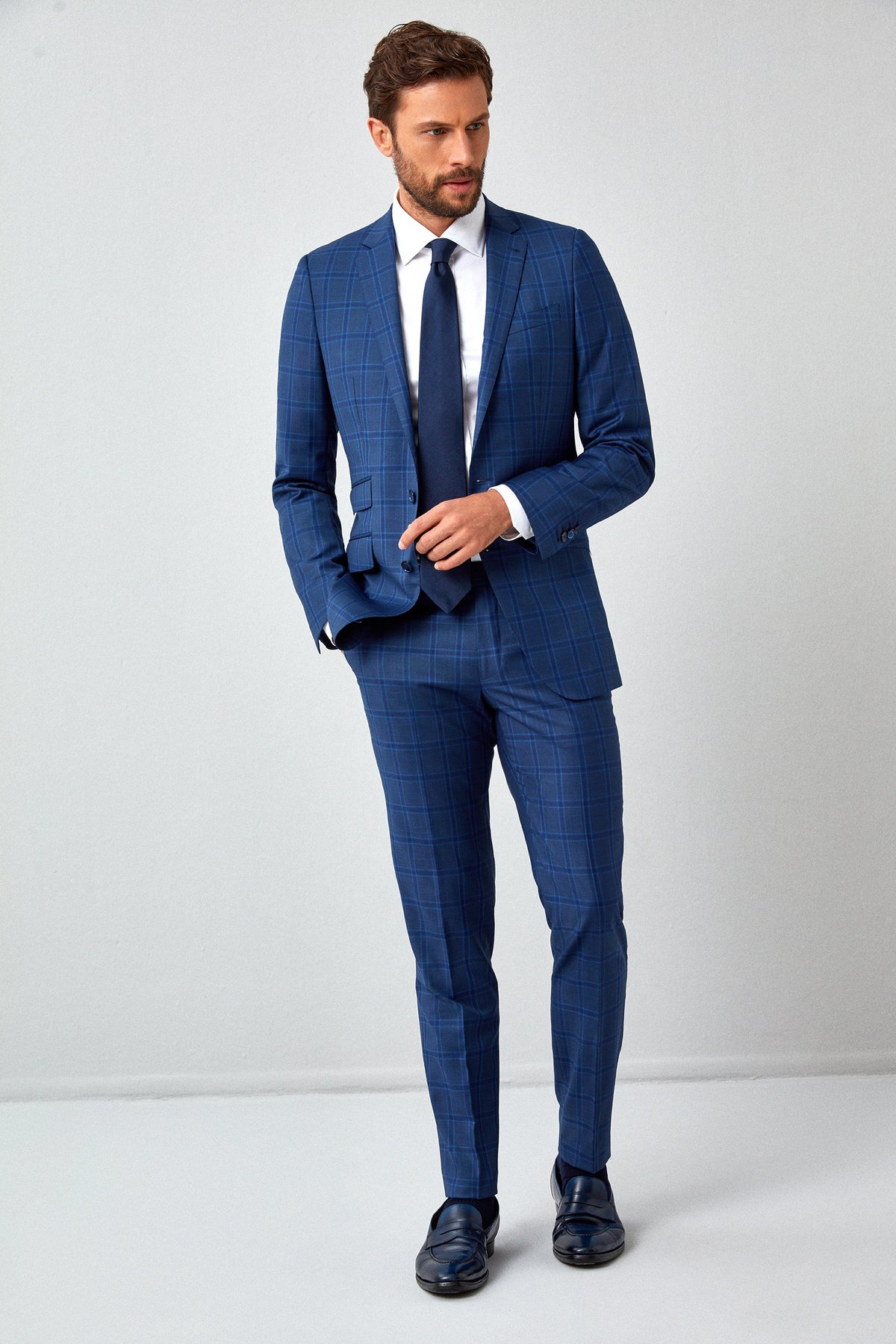 Bold Check 130s Suit