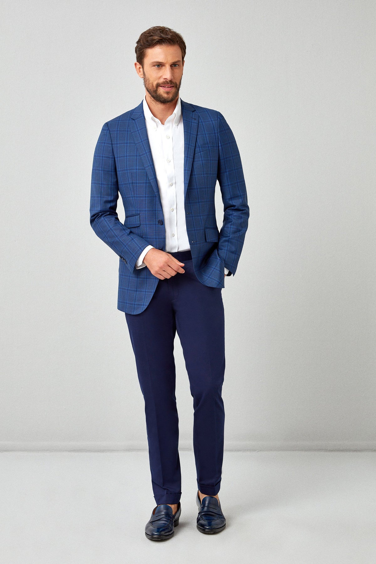Bold Check 130s Blazer